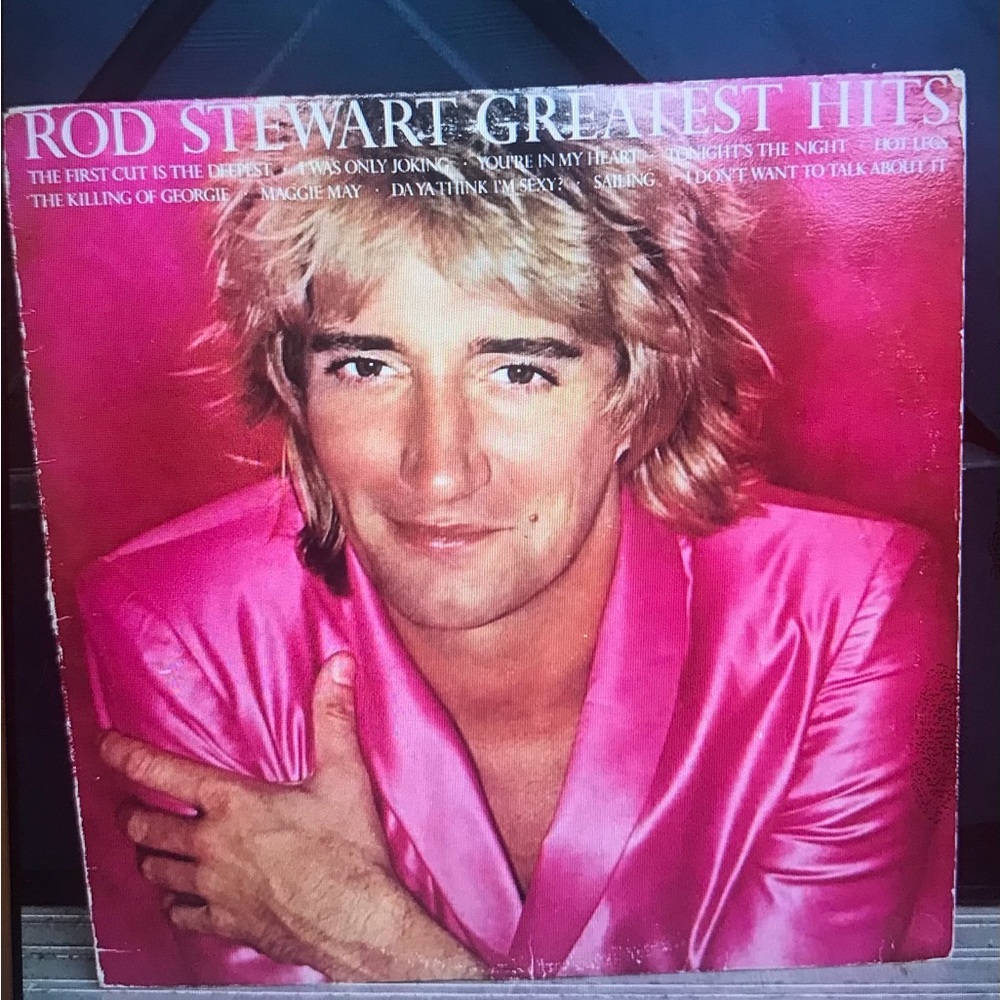 1979 Rod Stewart Greatest Hits Vinyl LP - Pink Jacket Cover